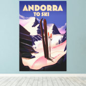 Andorra Skipposter. Leinwanddruck (Insitu (Holzboden))