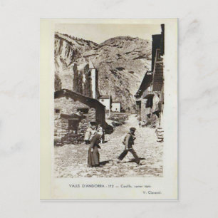 Andorra-Tal im Gebirge Postkarte