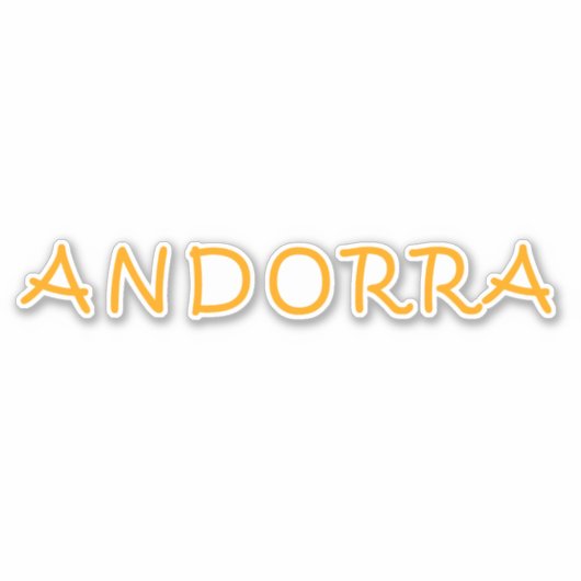 Andorra-Textentwurf Aufkleber (Vorderseite)