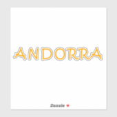 Andorra-Textentwurf Aufkleber (Blatt)
