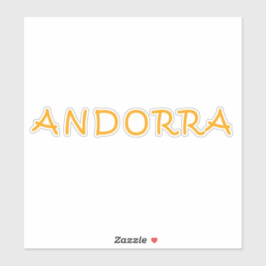 Andorra-Textentwurf Aufkleber (Blatt)