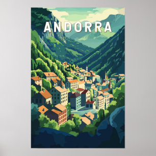 Andorra Travel Art Vintag Poster