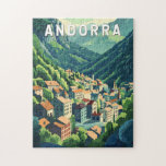 Andorra Travel Art Vintag Puzzle<br><div class="desc">Andorra Vektorgrafik Design. Andorra ist ein kleines, unabhängiges Fürstentum zwischen Frankreich und Spanien in den Pyrenäen.</div>