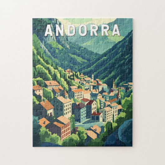 Andorra Travel Art Vintag Puzzle (Vertikal)