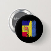 Andorra Ukraine Halbflagge Andorianisch Ukrainisch Button (Vorne & Hinten)