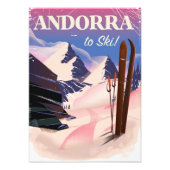 Andorra Vintag Ski Poster (Vorne)