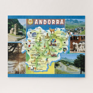 Andorra Vintage Karte  Puzzle