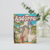 Andorra Vintage Travel Poster Postkarte (Stehend Vorderseite)