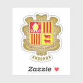 Andorra Wappen Aufkleber (Blatt)