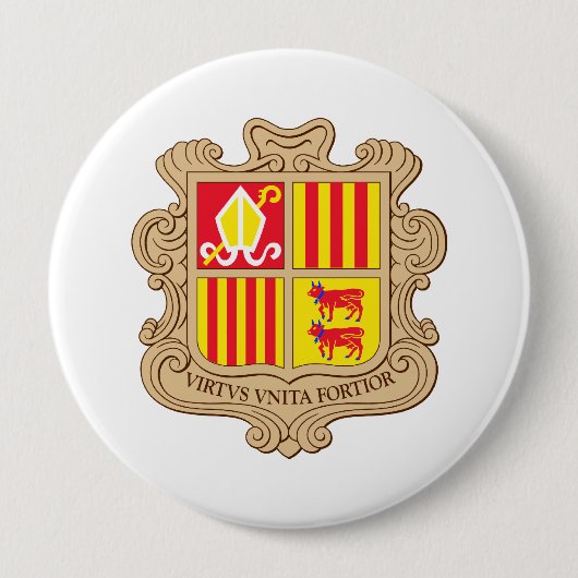 Andorra-Wappen Button (Vorderseite)
