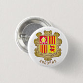 Andorra Wappen Button (Vorne & Hinten)