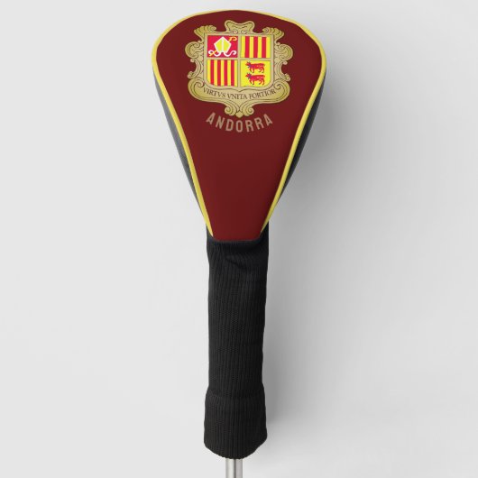 Andorra Wappen Golf Headcover (Vorderseite)