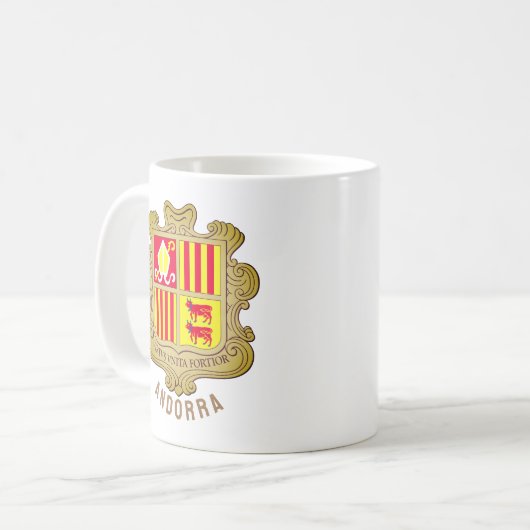 Andorra Wappen Kaffeetasse (Vorderseite Links)