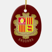 Andorra Wappen Keramik Ornament (Vorne)