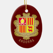 Andorra Wappen Keramik Ornament (Hinten)