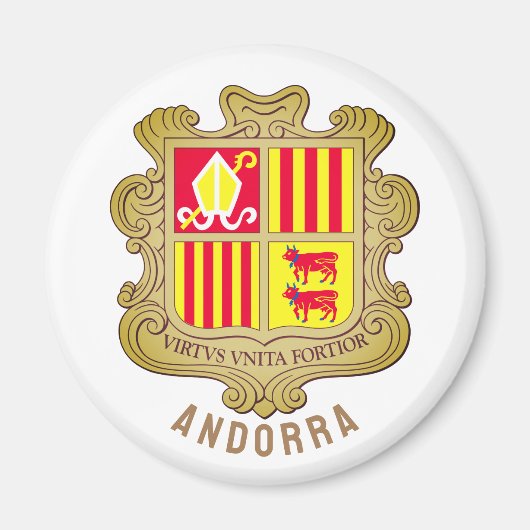Andorra Wappen Magnet (Vorne)
