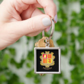 Andorra Wappen Schlüsselanhänger (Hand)