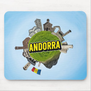 Andorra winziger kleiner Planet Wahrzeichen Archit Mousepad