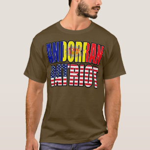 Andorran American Patriot Priot Heritage Flag Gesc T-Shirt
