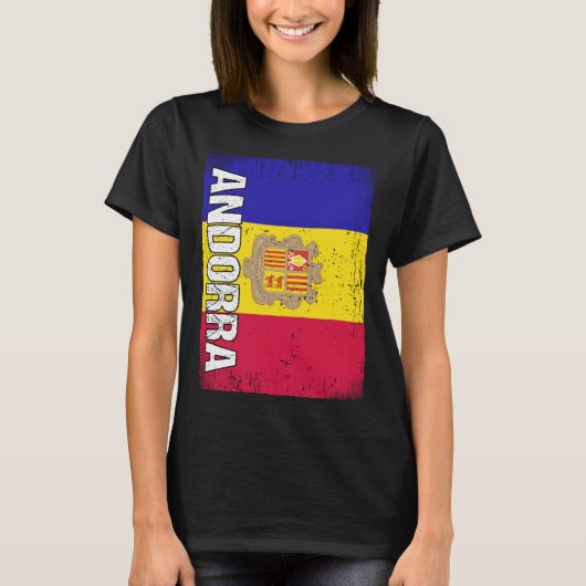 Andorran Flag Andorra T-Shirt (Vorderseite)