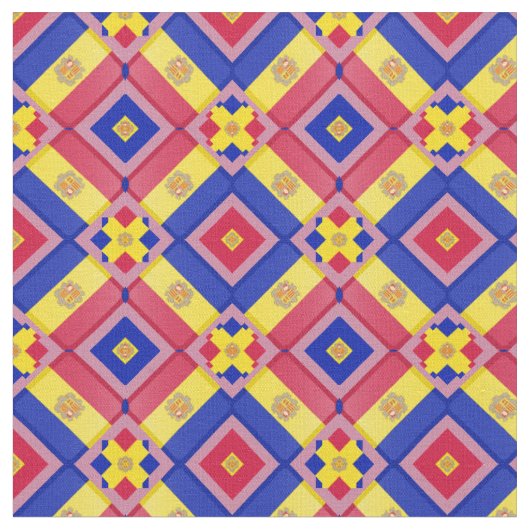 Andorran Flag & Trendy Andorra Fabric Mode Stoff (Nahaufnahme)