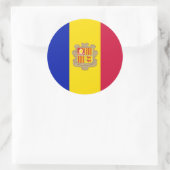 Andorran-Flagge, Flagge von Andorra Runder Aufkleber (Tasche)