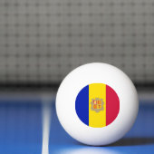 Andorran-Flagge Tischtennisball (Netto)