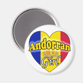 Andorran Girl Magnet (Vorderseite/Rückseite)