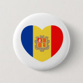 Andorran heart - For real Andorrans! Button (Vorderseite)