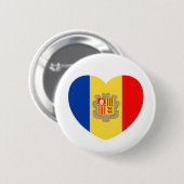 Andorran heart - For real Andorrans! Button (Vorne & Hinten)