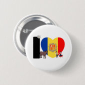 Andorran pride - For real Andorrans! Button (Vorne & Hinten)