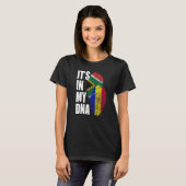 Andorran und Südafrika - DNA-Flaggen T-Shirt (Vorne ganz)