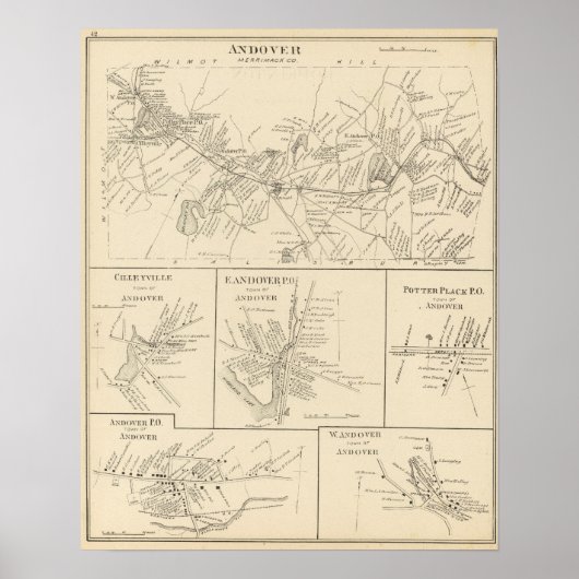 Andover, Merrimack Co Poster (Vorne)