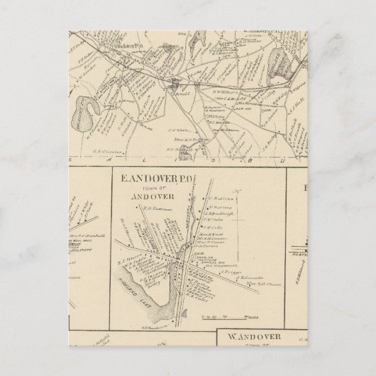Andover, Merrimack Co Postkarte (Vorderseite)