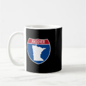 Andover Minnesota Karte Highway Interstate Schild Kaffeetasse (Links)