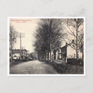 Andover NJ, New Jersey, Main St, Vintage Style Postkarte