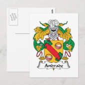 Andrade Familienwappen Postkarte (Vorne/Hinten)