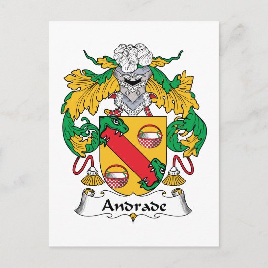 Andrade Familienwappen Postkarte (Vorderseite)