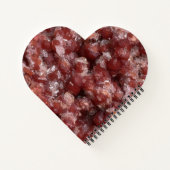 Andradite Garnet Crystal Notebook Herz Valentine Notizblock (Rückseite)