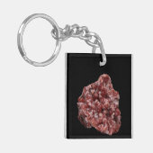 Andradite Garnet und Calcite-Cluster Schlüsselanhänger (Vorderseite links)