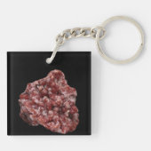 Andradite Garnet und Calcite-Cluster Schlüsselanhänger (Rückseite)