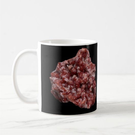 Andradite Garnet und Calcite Cluster-Tasse Kaffeetasse (Links)