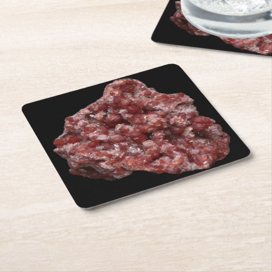 Andradite Garnet und Calcite Cluster Untersetzer (angewinkelt)