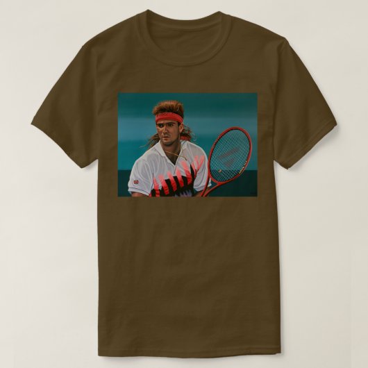 Andre Agassi Malerei T-Shirt (Design vorne)