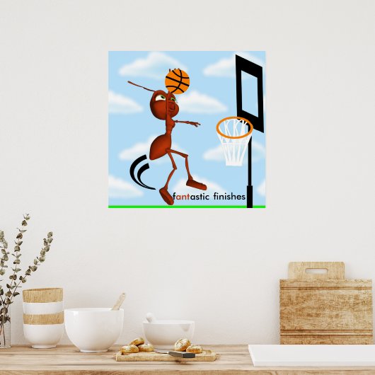 Andre Ant Basketball Slam Dunk Poster (Küche)