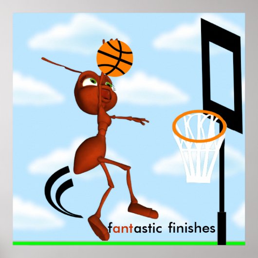 Andre Ant Basketball Slam Dunk Poster (Vorne)