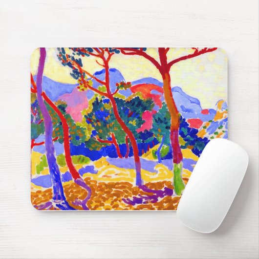 Andre Derain Fauvist Landschaft mit Bäumen Mousepad (Mit Mouse)