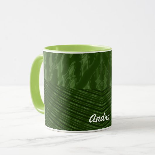 ANDRE ~ GLOSSY 3D Glossy Green ~ Tasse (Vorderseite Links)