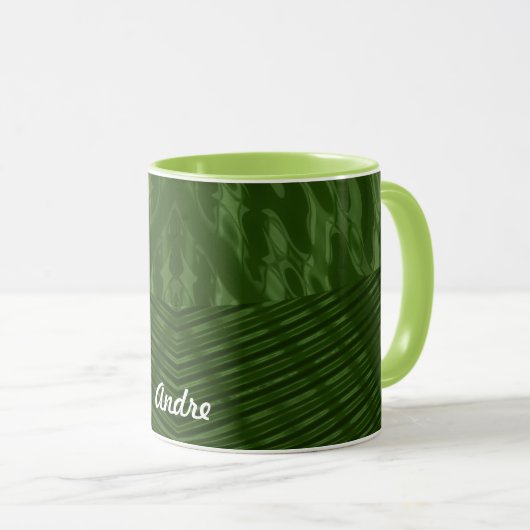 ANDRE ~ GLOSSY 3D Glossy Green ~ Tasse (VorderseiteRechts)