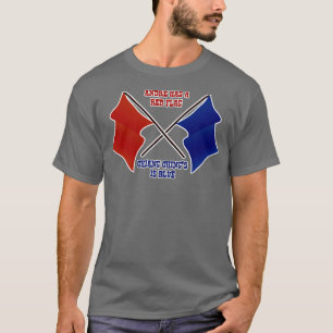Andre hat eine rote Flagge Chiang Chings ist blau T-Shirt